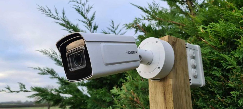 CCTV Camera on wooden mount